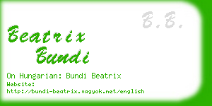 beatrix bundi business card